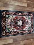 Indian Rug Hand Knotted Oriental Rug Heriz Oriental Area Rug 2'X3'