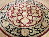 Indian Rug Hand Knotted Oriental Rug Jaipur Oriental Round Rug 8' x 8'