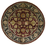 Indian Rug Hand Knotted Oriental Rug Jaipur Oriental Round Rug 8' x 8'