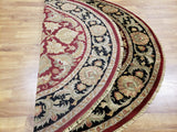 Indian Rug Hand Knotted Oriental Rug Jaipur Oriental Round Rug 8' x 8'