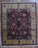Indian Rug Hand Knotted Oriental Rug Kashan Oriental Rug 8'X10'