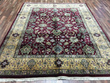 Indian Rug Hand Knotted Oriental Rug Kashan Oriental Rug 8'X10'