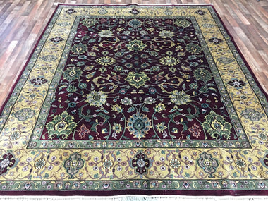 Indian Rug Hand Knotted Oriental Rug Kashan Oriental Rug 8'X10'