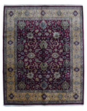 Indian Rug Hand Knotted Oriental Rug Kashan Oriental Rug 8'X10'