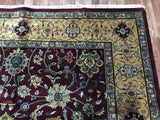 Indian Rug Hand Knotted Oriental Rug Kashan Oriental Rug 8'X10'