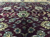 Indian Rug Hand Knotted Oriental Rug Kashan Oriental Rug 8'X10'