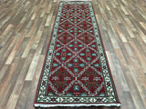Indian Rug Hand Knotted Oriental Rug Kashan Oriental Runner 3'1x10'