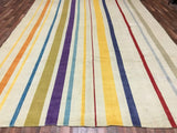 Indian Rug Hand Knotted Oriental Rug Kilim Oriental Large Rug 9'8X13'1