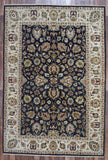 Indian Rug Hand Knotted Oriental Rug Large Fine Kashan Oriental Rug 6'2 x 9'
