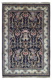 Indian Rug Hand Knotted Oriental Rug Large Fine Oriental Tabriz Area Rug 6'x9'