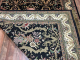 Indian Rug Hand Knotted Oriental Rug Large Fine Oriental Tabriz Area Rug 6'x9'