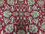 Indian Rug Hand Knotted Oriental Rug Large Fine Oriental Tabriz Rug 9'x11'7