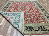 Indian Rug Hand Knotted Oriental Rug Large Fine Oriental Tabriz Rug 9'x11'7