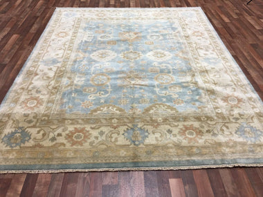 Indian Rug Hand Knotted Oriental Rug Large FIne Oushak Rug 8'2x10'3