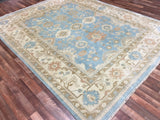 Indian Rug Hand Knotted Oriental Rug Large FIne Oushak Rug 8'2x10'3