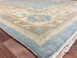Indian Rug Hand Knotted Oriental Rug Large FIne Oushak Rug 8'2x10'3