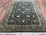 Indian Rug Hand Knotted Oriental Rug Large Fine Tabriz Oriental Rug 6'X9'