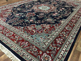 Indian Rug Hand Knotted Oriental Rug Large Fine Tabriz Oriental Rug 9'10X13'9