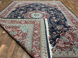 Indian Rug Hand Knotted Oriental Rug Large Fine Tabriz Oriental Rug 9'10X13'9