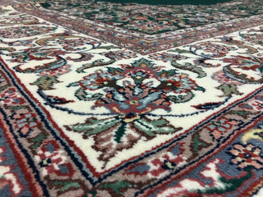 Indian Rug Hand Knotted Oriental Rug Large Kashan Oriental Rug 9'X12'
