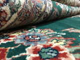 Indian Rug Hand Knotted Oriental Rug Large Kashan Oriental Rug 9'X12'