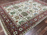 Indian Rug Hand Knotted Oriental Rug Large Mahal Oriental Rug 8'10 x 11'10