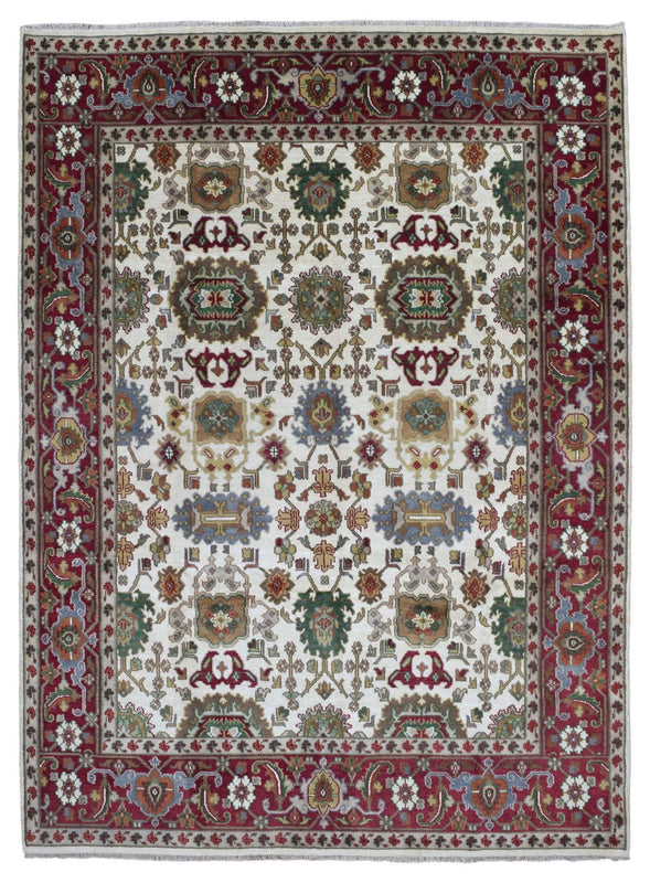 Indian Rug Hand Knotted Oriental Rug Large Mahal Oriental Rug 8'10 x 11'10
