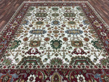 Indian Rug Hand Knotted Oriental Rug Large Mahal Oriental Rug 8'10 x 11'10