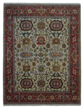 Indian Rug Hand Knotted Oriental Rug Large Mahal Oriental Rug 8' x 10'3