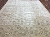 Indian Rug Hand Knotted Oriental Rug Large Modern Floral Peshawar Oriental Rug 10' x 13'9