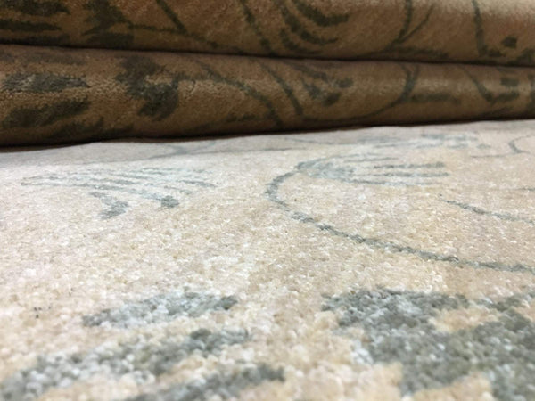 Beige Modern Floral Design Large Rug 10'X13'9