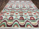 Indian Rug Hand Knotted Oriental Rug Large Modern Ziegler Kilim Area Rug 9'x12'3