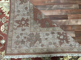 Indian Rug Hand Knotted Oriental Rug Large Oushak Oriental Rug 6'3X9'2