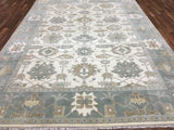 Indian Rug Hand Knotted Oriental Rug Large Oushak Oriental Rug 9'x12'3