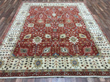 Indian Rug Hand Knotted Oriental Rug Large Rug Chobi Peshawar 7'11X9'