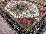 Indian Rug Hand Knotted Oriental Rug Large Serapi Oriental Rug 8'9X12'