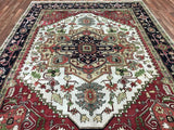 Indian Rug Hand Knotted Oriental Rug Large Serapi Oriental Rug 8'9X12'
