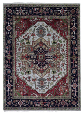 Indian Rug Hand Knotted Oriental Rug Large Serapi Oriental Rug 8'9X12'