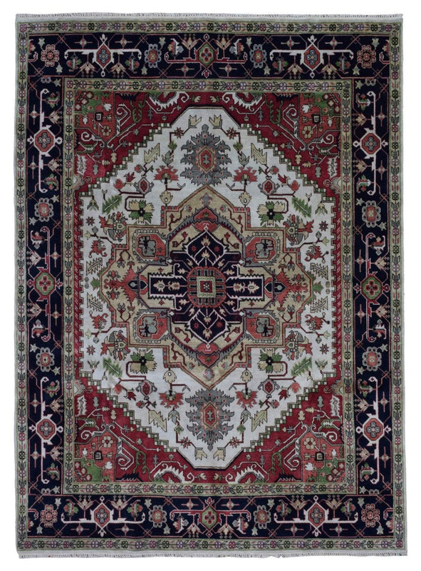 Indian Rug Hand Knotted Oriental Rug Large Serapi Oriental Rug 8'9X12'