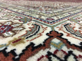 Indian Rug Hand Knotted Oriental Rug Large Silk Mahi Tabriz Oriental Rug 8 x 9'10