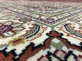 Indian Rug Hand Knotted Oriental Rug Large Silk Mahi Tabriz Oriental Rug 8 x 9'10