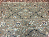 Indian Rug Hand Knotted Oriental Rug Large Soumak Oriental Rug 9'2X12'