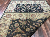 Indian Rug Hand Knotted Oriental Rug Large Tabriz Oriental Rug 6'X9'