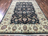 Indian Rug Hand Knotted Oriental Rug Large Tabriz Oriental Rug 6'X9'