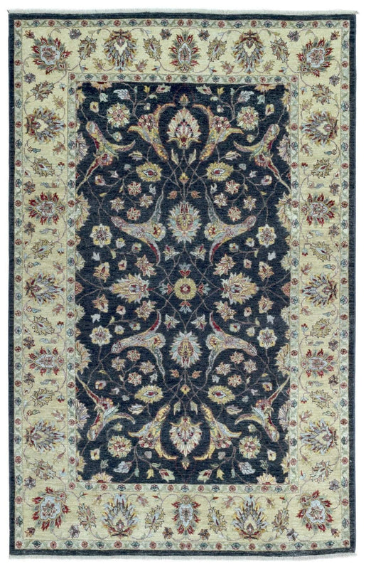 Indian Rug Hand Knotted Oriental Rug Large Tabriz Oriental Rug 6'X9'