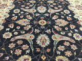 Indian Rug Hand Knotted Oriental Rug Large Tabriz Oriental Rug 6'X9'