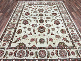 Indian Rug Hand Knotted Oriental Rug Large Tabriz Oriental Rug 7'2X9'10