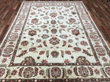 Indian Rug Hand Knotted Oriental Rug Large Tabriz Oriental Rug 7'2X9'10