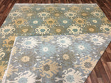 Indian Rug Hand Knotted Oriental Rug Large Turkish Knot Oushak Oriental Rug 9'X12'4