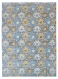 Indian Rug Hand Knotted Oriental Rug Large Turkish Knot Oushak Oriental Rug 9'X12'4